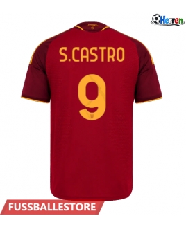 Günstige AS Roma Santiago Castro #9 Heimtrikot 2026-27 Kurzarm